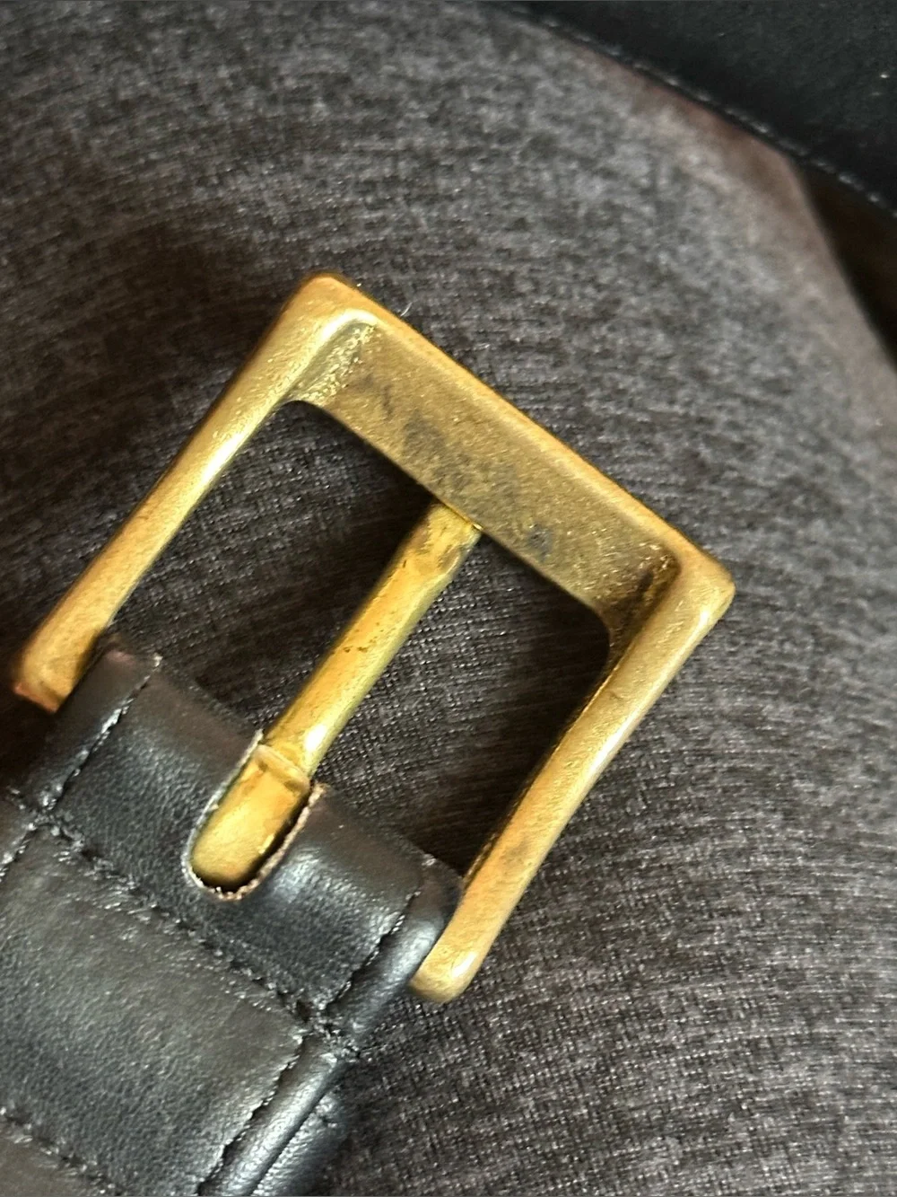Coach vintage leather belt 42” black made in New York City brass hardware